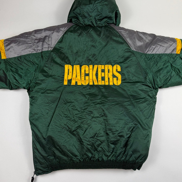 Vintage Green Bay Packers NFL Pro Line Starter Hooded Jacket Size Youth Large - Picture 4 of 11
